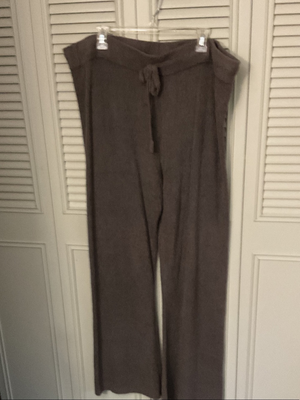 Barefoot Dreams Brown Wide-Leg Cozy Track Pants